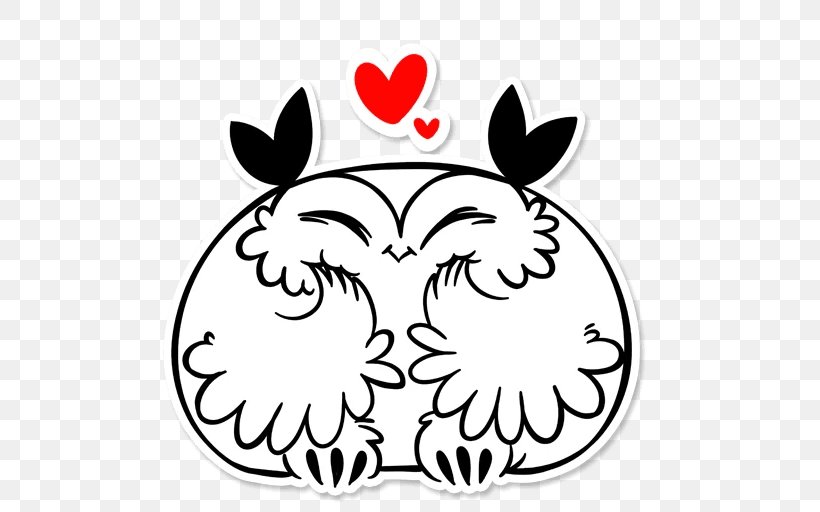 Owl Sticker Telegram Duck, PNG, 512x512px, Owl, Area, Art, Artwork, Black Download Free