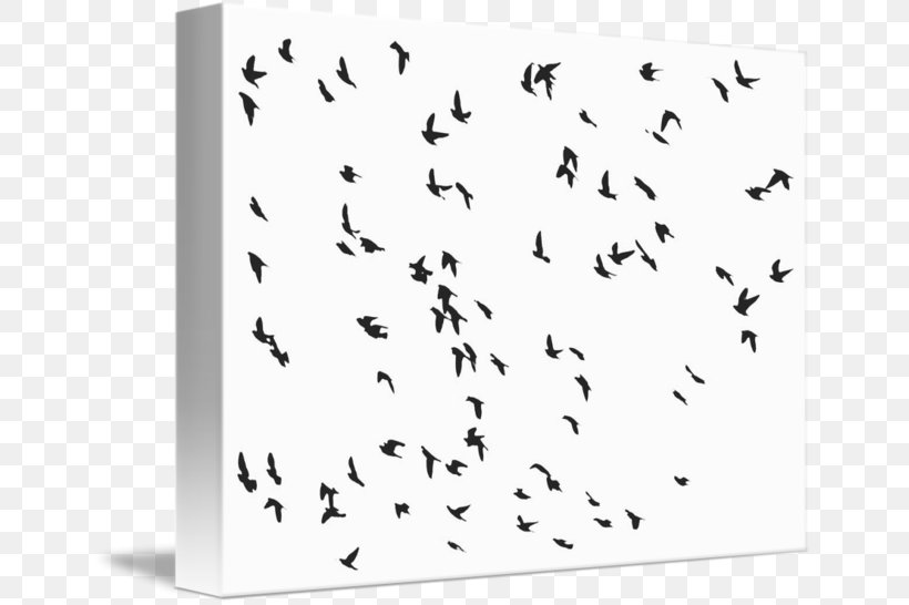 Bird Flock Gulls Flight Common Starling, PNG, 650x546px, Bird, Area, Beak, Black And White, Common Starling Download Free