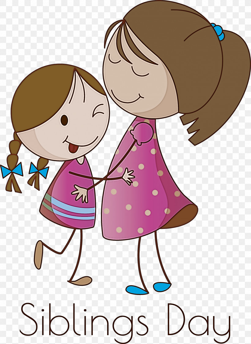 Happy Siblings Day, PNG, 2190x3000px, Happy Siblings Day, Cartoon, Cheek, Child, Gesture Download Free