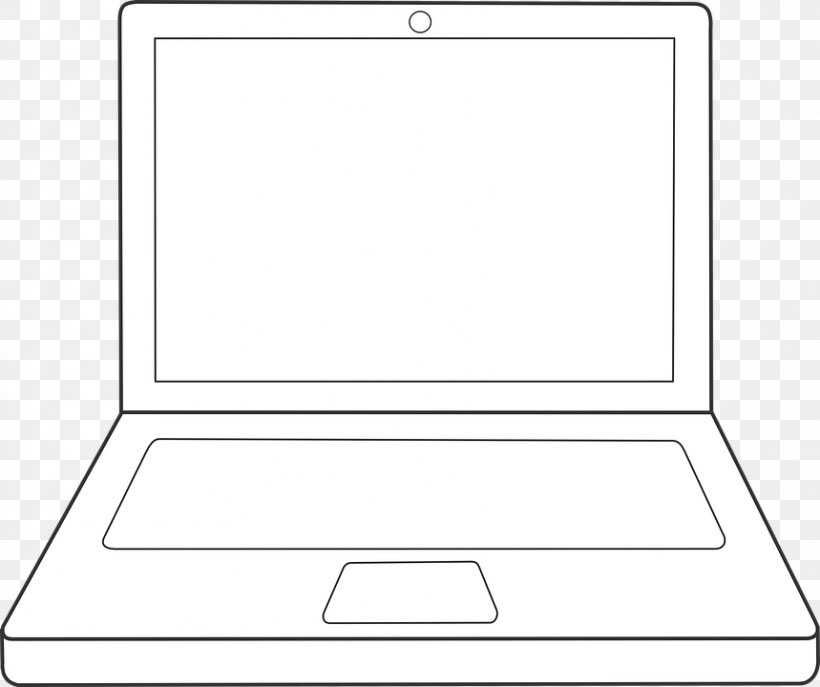 Laptop Line Art Drawing Clip Art, PNG, 859x720px, Laptop, Area, Black And White, Drawing, Inkscape Download Free