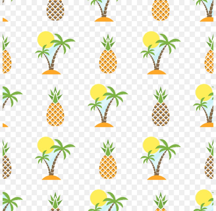 Pineapple Paper Pattern, PNG, 800x800px, Pineapple, Area, Branch, Flora, Floral Design Download Free