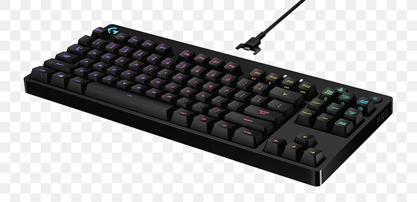 Computer Keyboard Logitech Pro Gaming Keyboard 920-008290 Logitech Pro Mechanical Gaming Keyboard US International Computer Mouse, PNG, 730x397px, Computer Keyboard, Computer Accessory, Computer Component, Computer Mouse, Electrical Switches Download Free