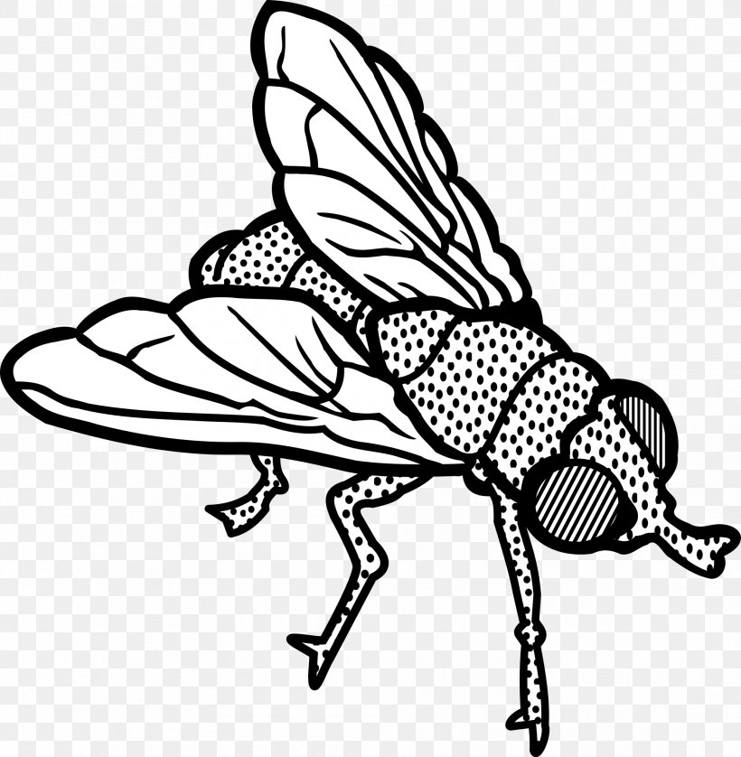 Insect Fly Clip Art, PNG, 1878x1920px, Insect, Art, Artwork, Black, Black And White Download Free