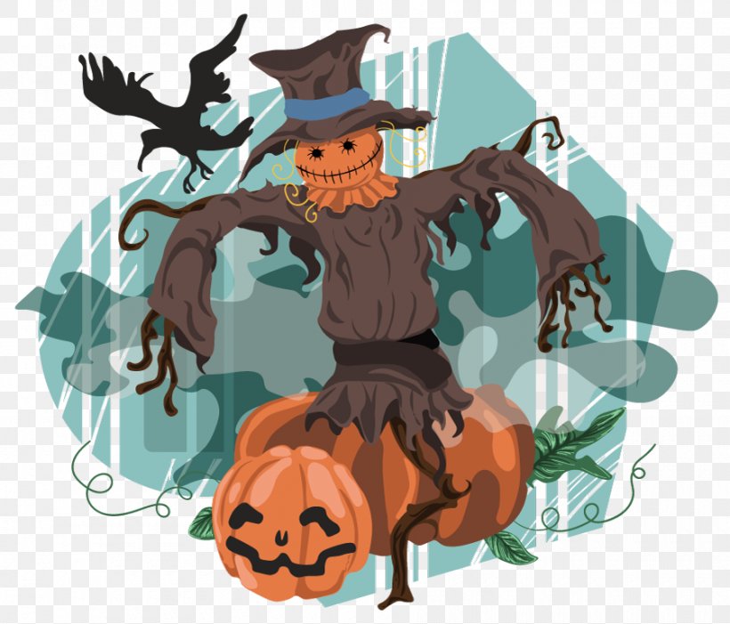 Halloween Scarecrow Jack-o'-lantern Clip Art, PNG, 900x770px, Halloween, Art, Cartoon, Costume, Fictional Character Download Free