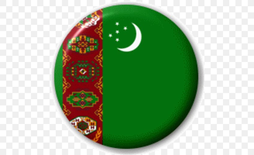 National Anthem Of Turkmenistan Lebap Region Ruhnama Turkmen Soviet Socialist Republic, PNG, 500x500px, National Anthem Of Turkmenistan, Christmas, Christmas Ornament, Flag, Flag Of Turkmenistan Download Free