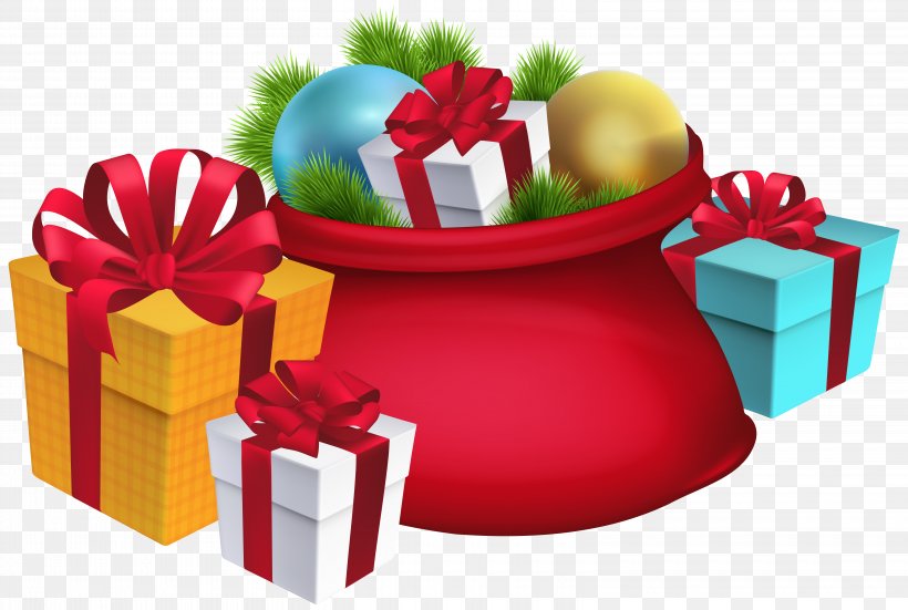 Santa Claus Christmas Decoration Gift Clip Art, PNG, 6240x4193px, Santa Claus, Bag, Box, Christmas, Christmas Decoration Download Free