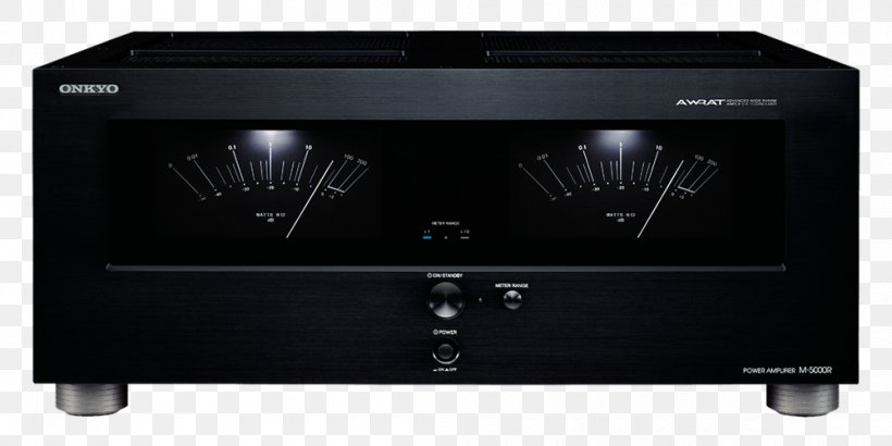 Audio Power Amplifier Onkyo M-5000 R AV Receiver, PNG, 1000x500px, Amplifier, Audio, Audio Equipment, Audio Power Amplifier, Audio Receiver Download Free