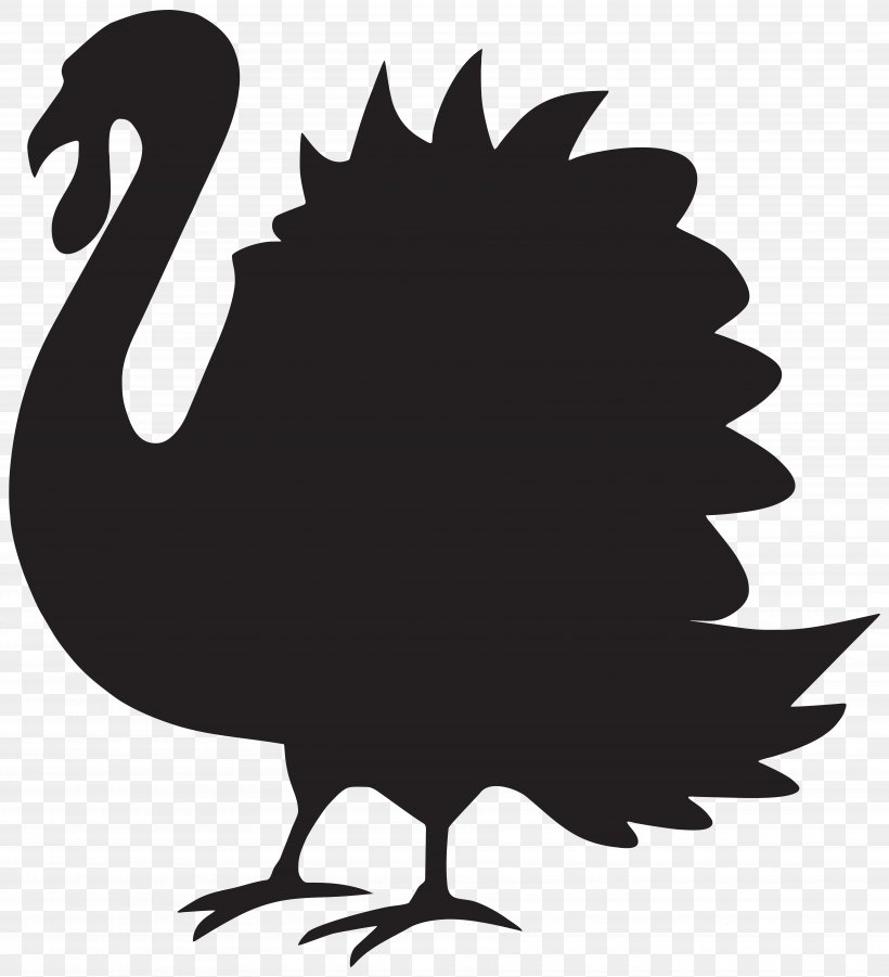 Turkey Jerky Silhouette Clip Art, PNG, 7279x8000px, Jerky, Beak, Bird, Black And White, Chicken Download Free