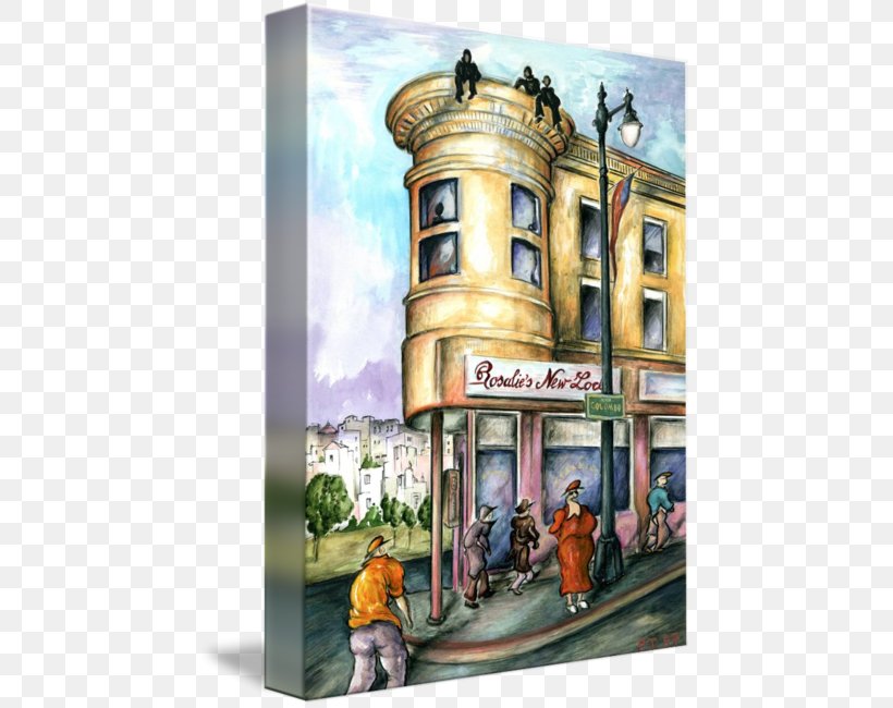 Watercolor Painting Art San Francisco Canvas, PNG, 452x650px, Watercolor Painting, Art, Canvas, Facade, Paint Download Free