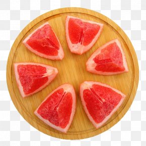 Red Grapefruit On Plate - Grapefruit Pomelo Green Tea Food PNG