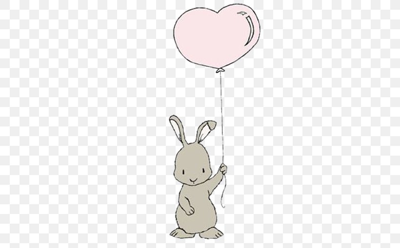Rabbit Easter Bunny Leporids Balloon, PNG, 510x510px, Watercolor, Cartoon, Flower, Frame, Heart Download Free