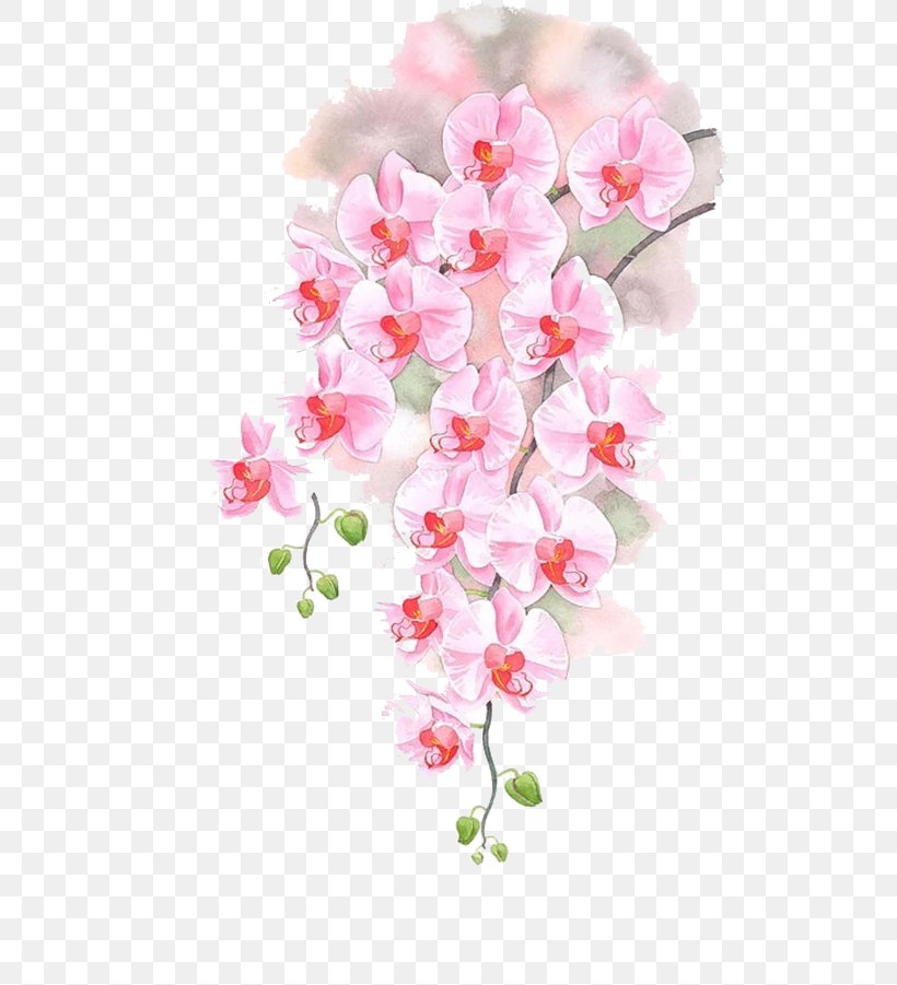 Watercolor Painting Ta No Flower Illustration, PNG, 510x901px, Watercolor Painting, Artificial Flower, Blossom, Branch, Cherry Blossom Download Free
