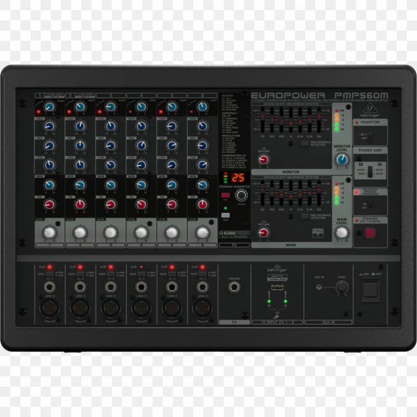 Behringer Europower PMP580S 500-Watt 10-Channel Powered Mixer BEHRINGER Europower PMP1680S Audio Mixers BEHRINGER Europower PMP4000, PNG, 2000x2000px, Behringer, Audio, Audio Equipment, Audio Mixers, Audio Receiver Download Free