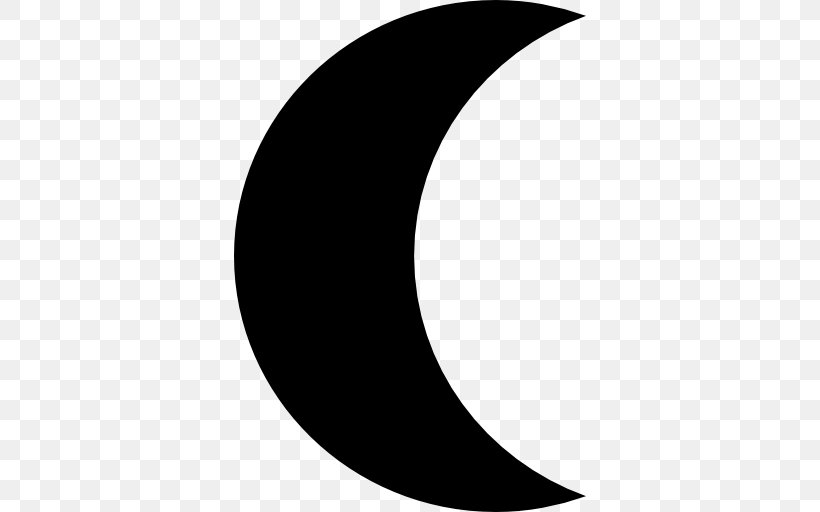 Crescent Moon Lunar Phase, PNG, 512x512px, Crescent, Black, Black And White, Full Moon, Lunar Phase Download Free