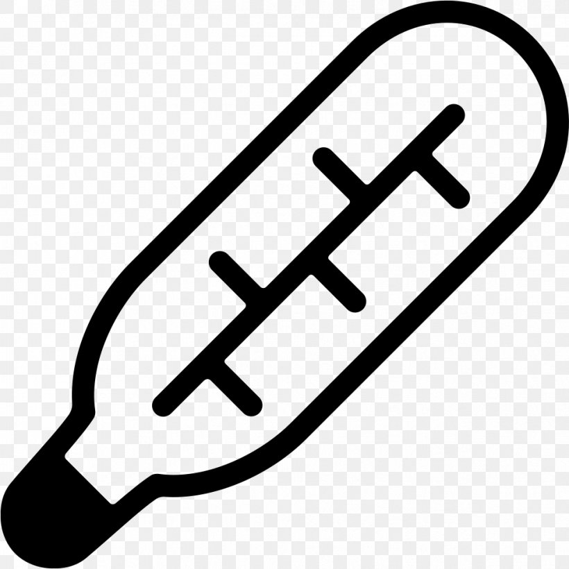 Medical Thermometers Clip Art Mercury-in-glass Thermometer Physician, PNG, 981x982px, Thermometer, Area, Black And White, Fever, First Aid Kits Download Free