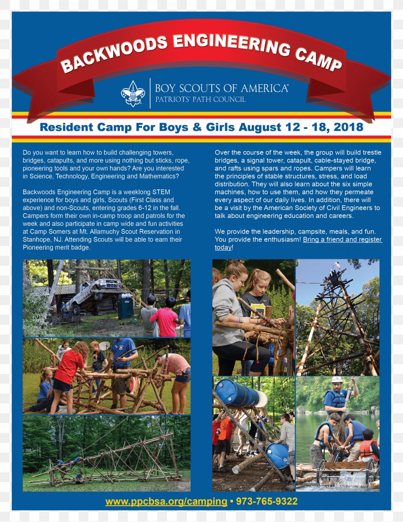 Patriots' Path Council Boy Scouts Of America Camping Scouting Summer Camp, PNG, 2550x3300px, Boy Scouts Of America, Advertising, Brochure, Camping, Engineering Download Free