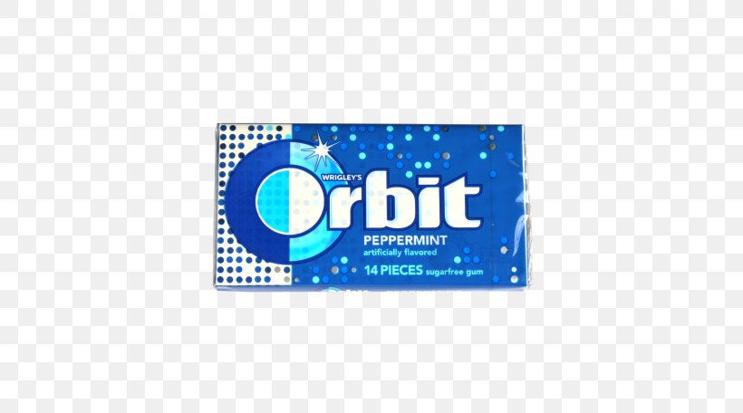 Chewing Gum Peppermint Orbit Mentha Spicata, PNG, 590x456px, Chewing Gum, Blue, Brand, Bubble Gum, Chewing Download Free
