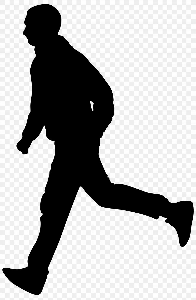 Silhouette Running Clip Art, PNG, 5244x8000px, Silhouette, Arm, Black, Black And White, Footwear Download Free