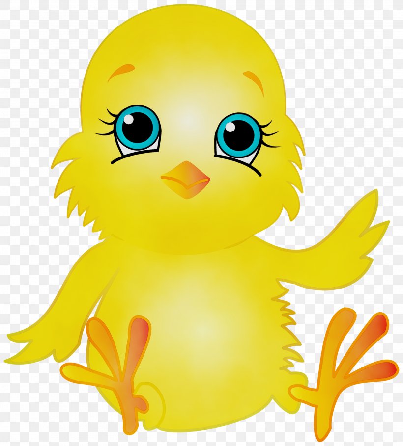 Yellow Cartoon Bird Clip Art Duck, PNG, 2704x3000px, Watercolor, Bird, Cartoon, Duck, Ducks Geese And Swans Download Free