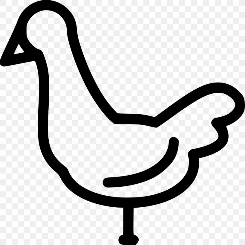 Chicken, PNG, 981x980px, Chicken, Apple Color Emoji, Artwork, Black And White, Chicken As Food Download Free