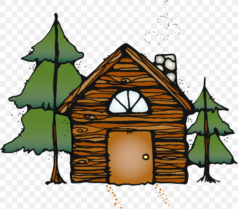 camp cabin clipart black and white