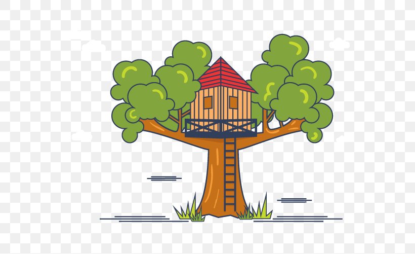 Tree House Euclidean Vector, PNG, 600x501px, Tree House, Art, Flower, Flowering Plant, Grass Download Free