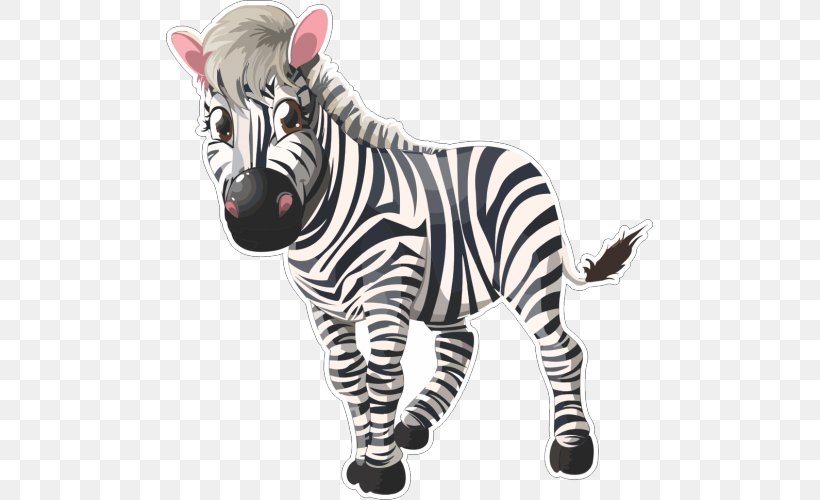 Zebra Royalty-free Clip Art, PNG, 500x500px, Zebra, Animal Figure, Animal Print, Cartoon, Cuteness Download Free