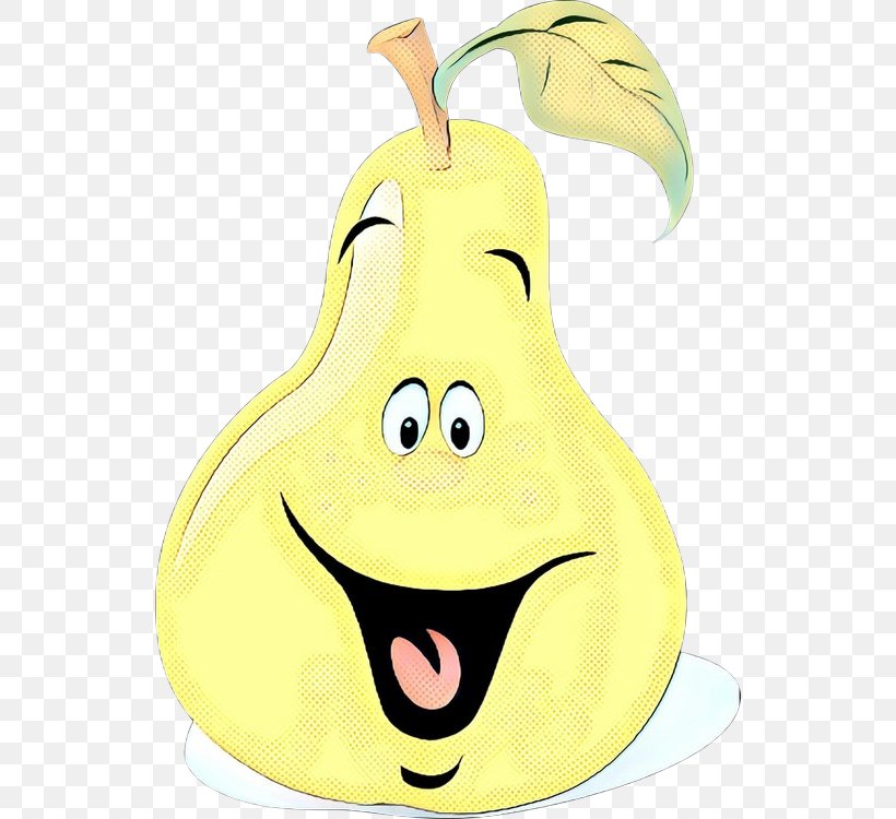 Yellow Pear Cartoon Smiley Fruit, PNG, 536x750px, Pop Art, Cartoon, Fruit, Happy, Pear Download Free