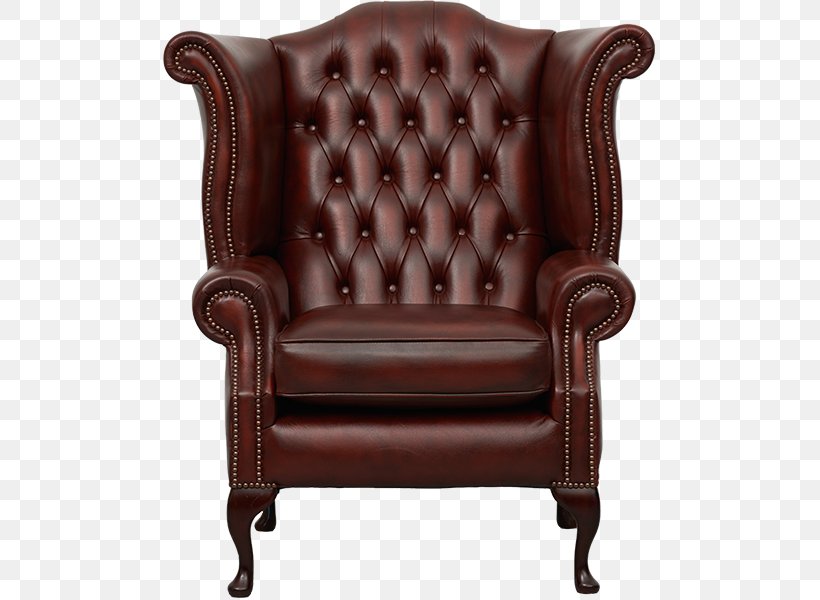 Chesterfield Wing Chair Couch Queen Anne Style Furniture, PNG, 500x600px, Chesterfield, Anne Queen Of Great Britain, Antique, Brown, Chair Download Free