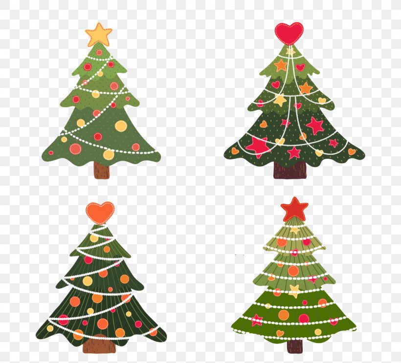 Christmas Tree, PNG, 1024x928px, Christmas Tree, Cartoon, Christmas, Christmas Decoration, Christmas Ornament Download Free
