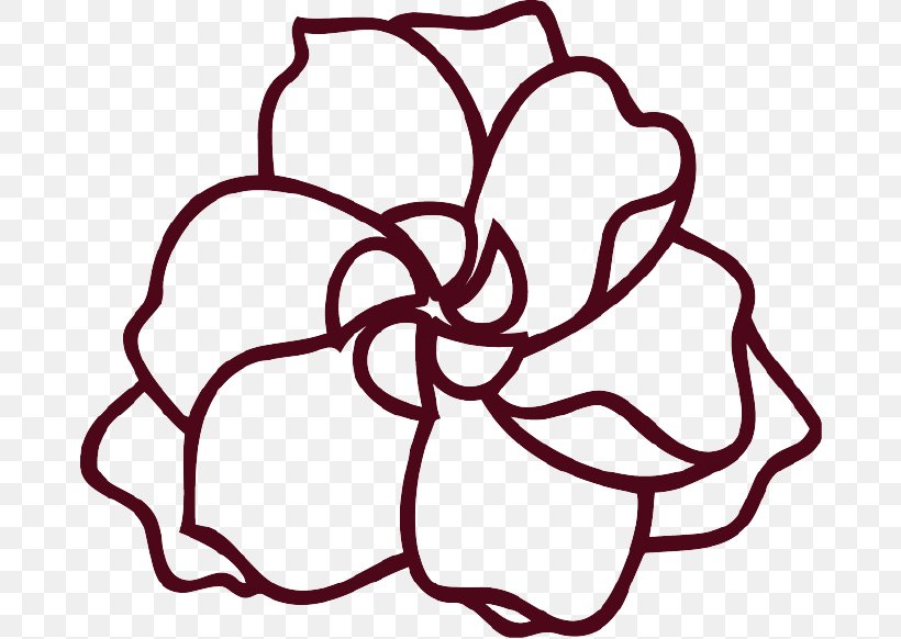 Line Art Flower Plant Clip Art, PNG, 676x582px, Line Art, Area, Black And White, Design M, Flower Download Free