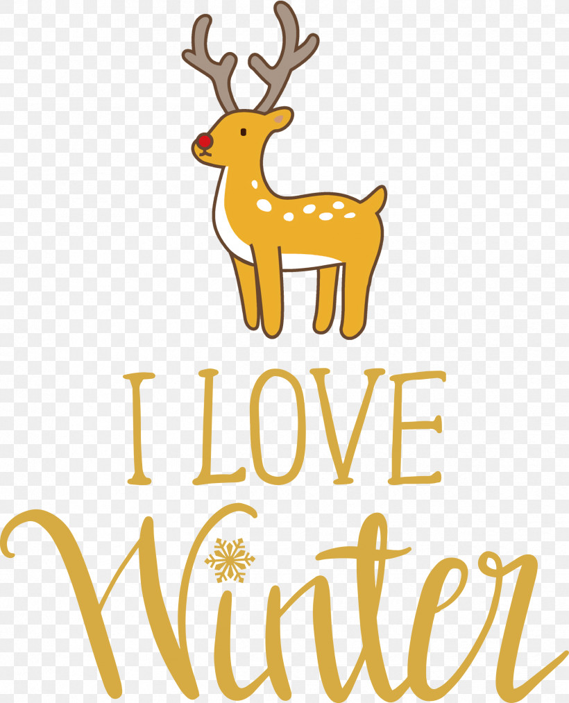I Love Winter Winter, PNG, 2428x3000px, I Love Winter, Animal Figurine, Antler, Biology, Cartoon Download Free