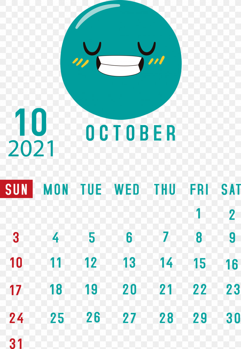 October 2021 Printable Calendar October 2021 Calendar, PNG, 2074x3000px, October 2021 Printable Calendar, Android, Aqua M, Calendar System, Diagram Download Free