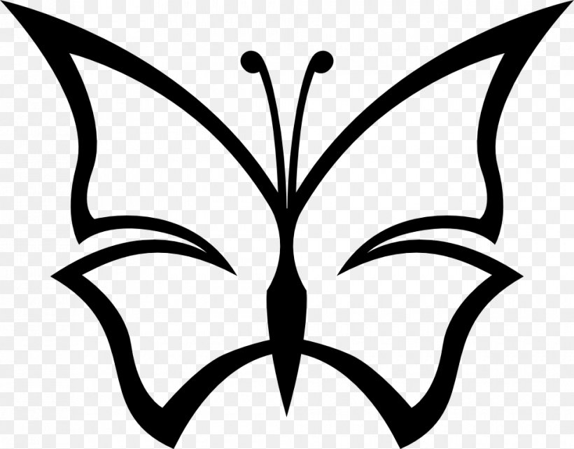 Butterfly Black And White Drawing Clip Art, PNG, 980x767px, Butterfly, Art, Black And White, Drawing, Flower Download Free