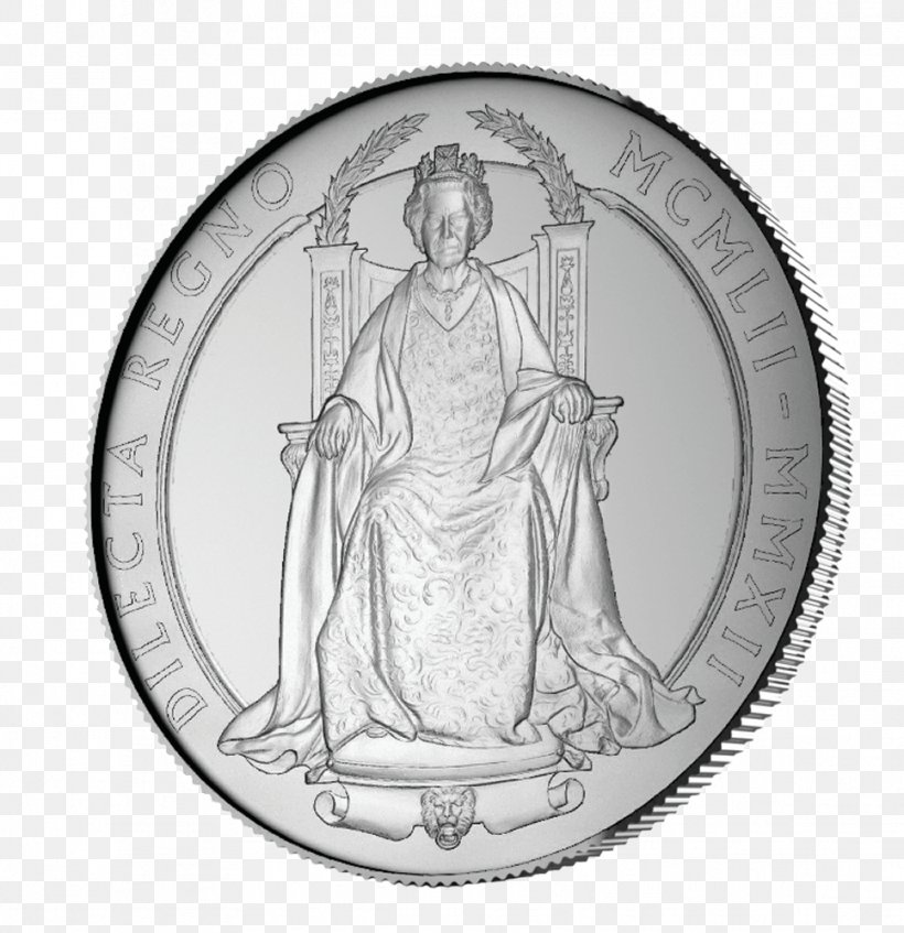 Diamond Jubilee Of Queen Elizabeth II Royal Mint Silver Coin, PNG, 967x1000px, Royal Mint, Birthday, Black And White, British Royal Family, Coin Download Free