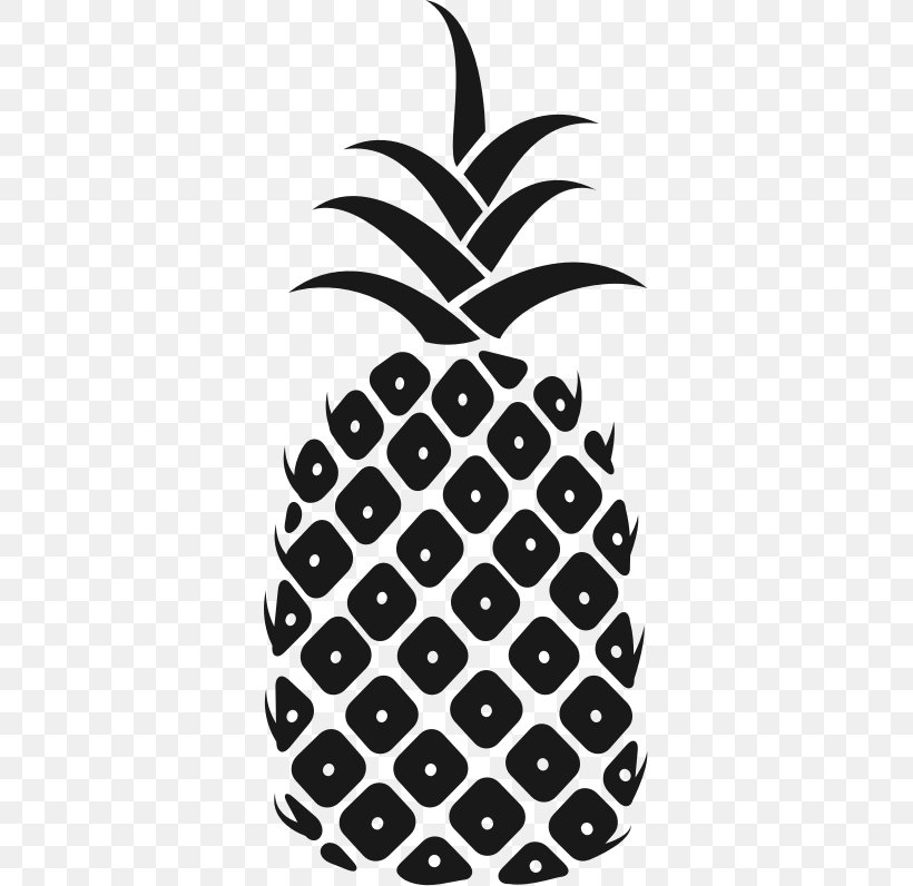 Pineapple Clip Art, PNG, 345x796px, Pineapple, Black And White, Flowering Plant, Food, Fruit Download Free