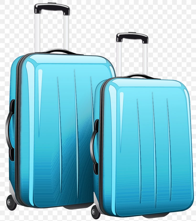Suitcase Hand Luggage Bag Baggage Blue, PNG, 2660x3000px, Watercolor, Aqua, Azure, Bag, Baggage Download Free