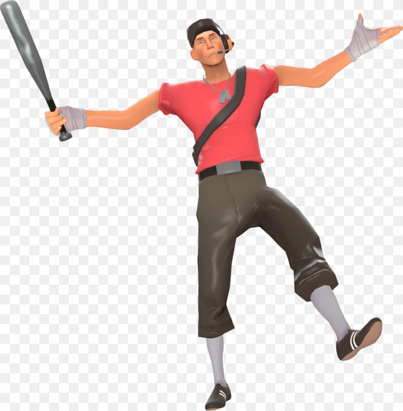 Team Fortress 2 T-shirt Scouting Xbox 360 Taunting, PNG, 1059x1082px, Team Fortress 2, Baseball Equipment, Costume, Joint, Performing Arts Download Free