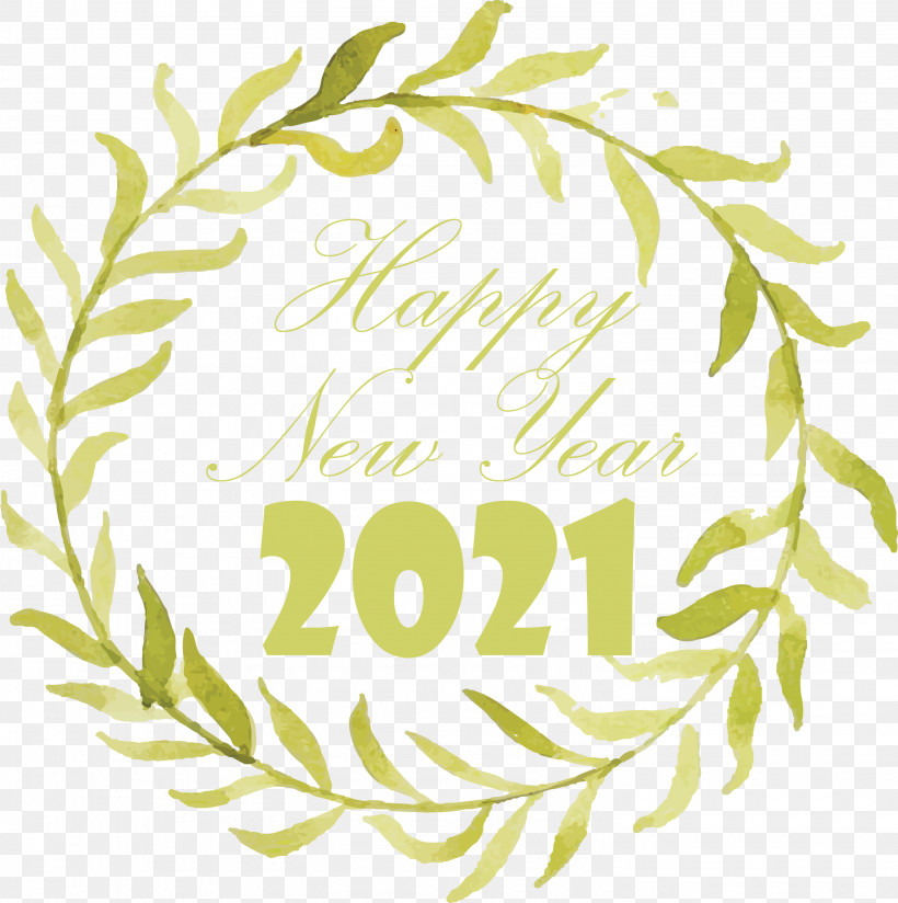 Happy New Year 2021 Welcome 2021 Hello 2021, PNG, 2985x3000px, Happy New Year 2021, Drawing, Floral Design, Happy New Year, Hello 2021 Download Free
