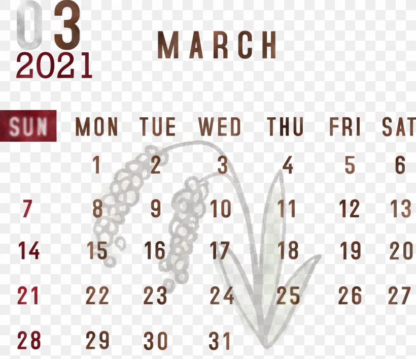 March 2021 Printable Calendar March 2021 Calendar 2021 Calendar, PNG, 3000x2589px, 2021 Calendar, March 2021 Printable Calendar, Geometry, Human Body, Jewellery Download Free