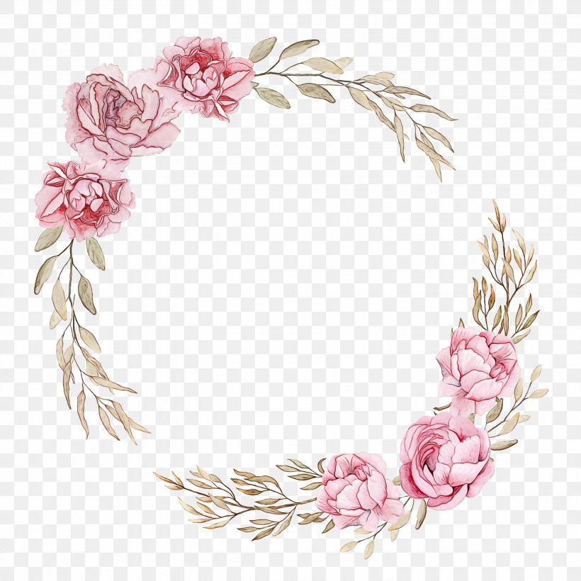 Pink Flower Cartoon, PNG, 3000x3000px, Floral Design, Clothing Accessories, Flower, Hair, Picture Frames Download Free