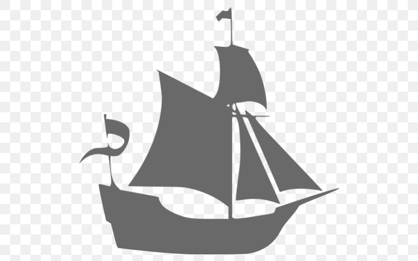 Clip Art Caravel Sailboat Sailing Ship, PNG, 512x512px, Caravel, Bird, Black And White, Boat, Brand Download Free