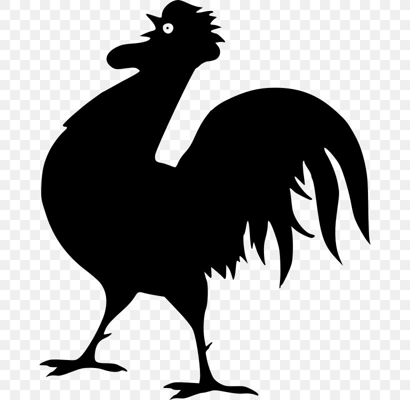 Chicken Silhouette Broiler Rooster Clip Art, PNG, 662x800px, Chicken, Beak, Bird, Black And White, Broiler Download Free