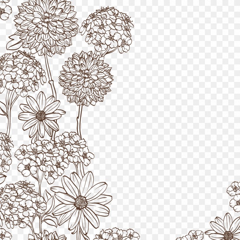 Flower Shutterstock Color Pattern, PNG, 1250x1250px, Flower, Area, Black And White, Color, Drawing Download Free