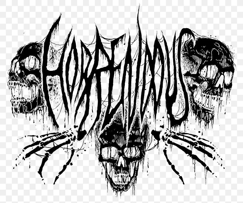 Horrendous Death Metal Season Of Mist Ecdysis Black Metal, PNG, 800x685px, Death Metal, Art, Black And White, Black Metal, Bone Download Free