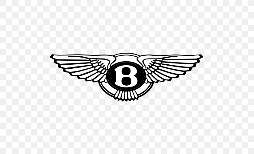 Bentley Car Luxury Vehicle Rolls-Royce Holdings Plc Logo, PNG, 500x500px, Bentley, Black, Black And White, Car, Logo Download Free