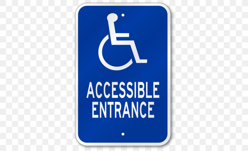 Disabled Parking Permit Disability Accessibility Sign Car Park, PNG, 500x500px, Disabled Parking Permit, Accessibility, Area, Blue, Brand Download Free