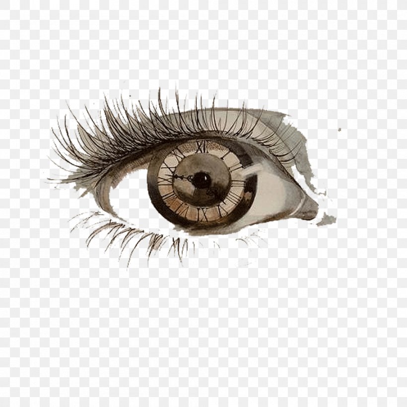 Drawing Eye Painting Art Sketch, PNG, 1000x1000px, Drawing, Art, Black And White, Brown, Color Download Free