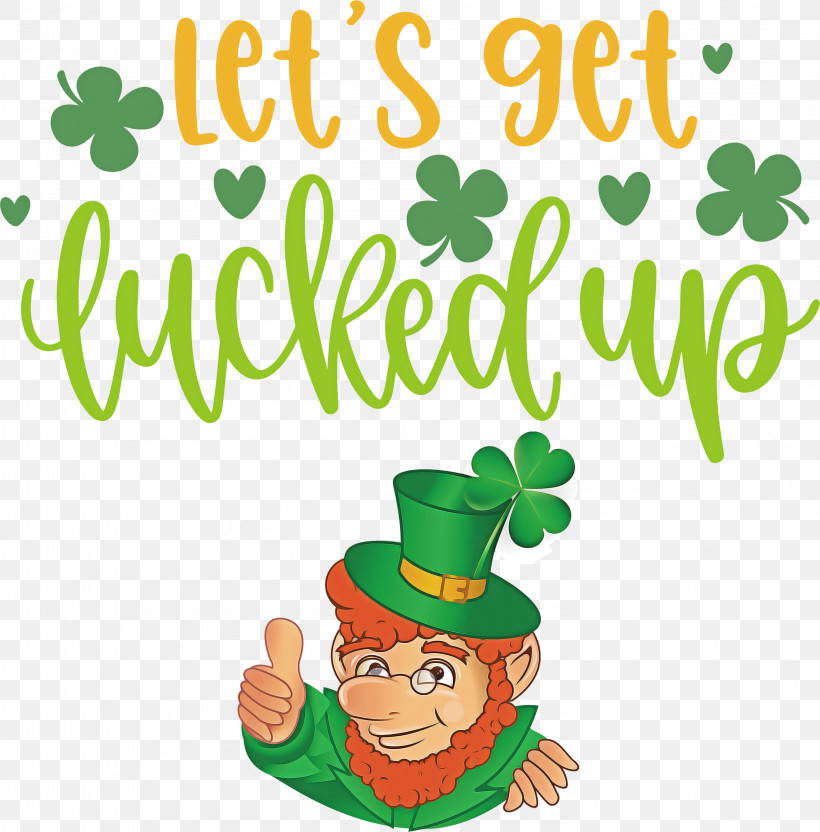 Get Lucked Up Saint Patrick Patricks Day, PNG, 2956x3000px, Saint Patrick, Behavior, Cartoon, Character, Happiness Download Free
