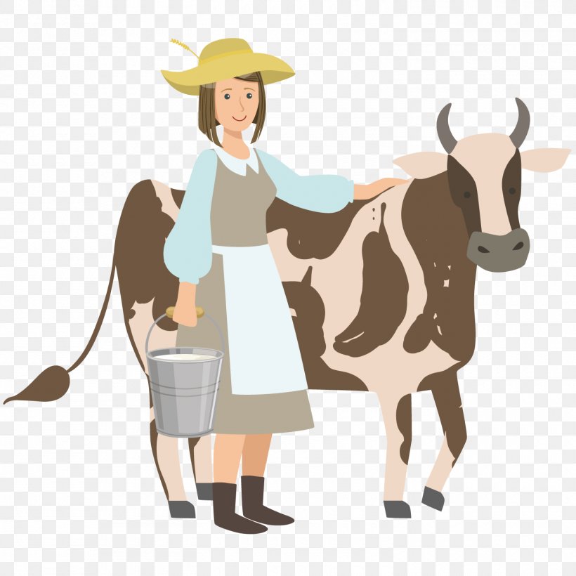 The Milkmaid Cattle, PNG, 1500x1500px, Milkmaid, Cartoon, Cattle, Cattle Like Mammal, Cow Goat Family Download Free